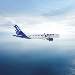 aegean aircraft flying